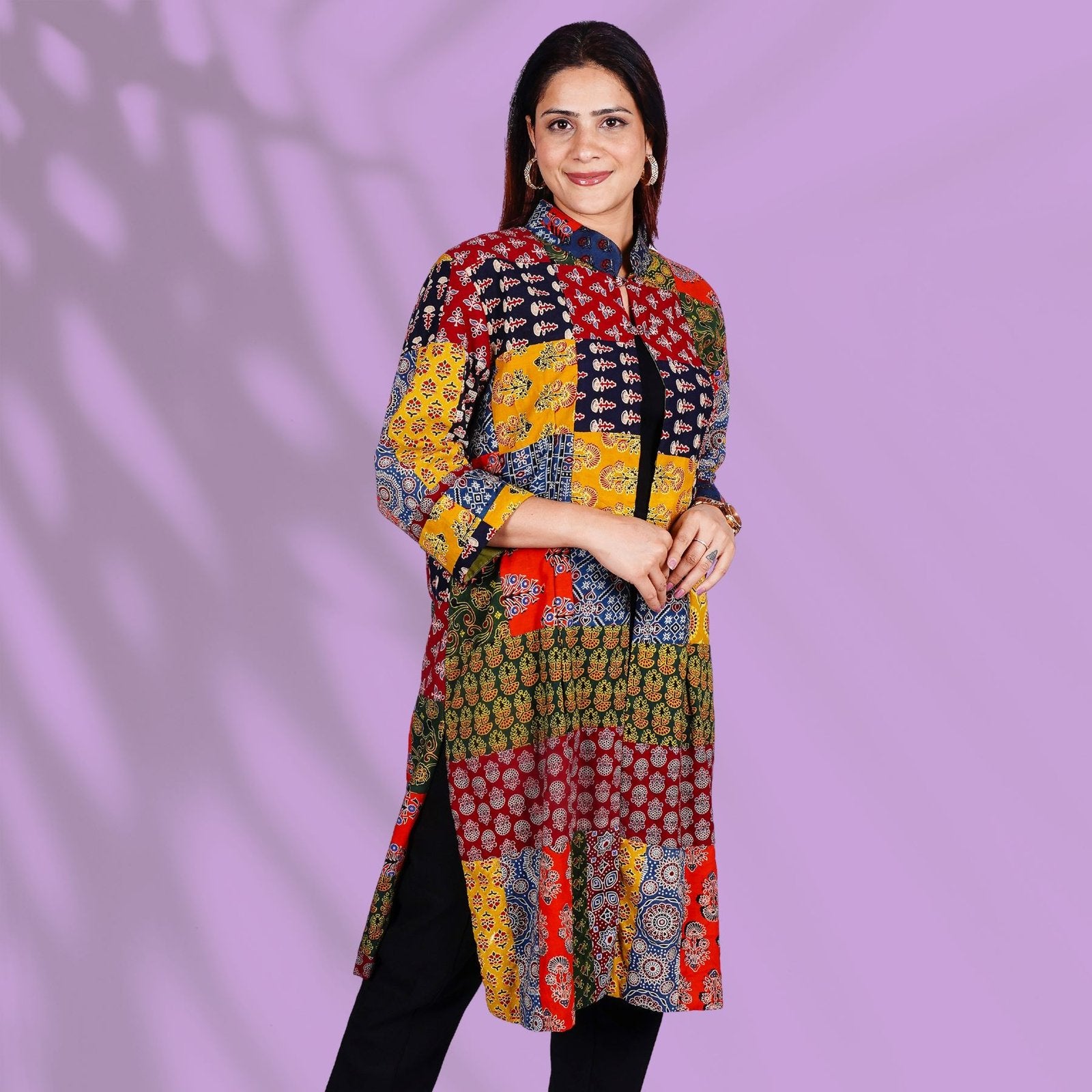 Multicolored Patch Jacket