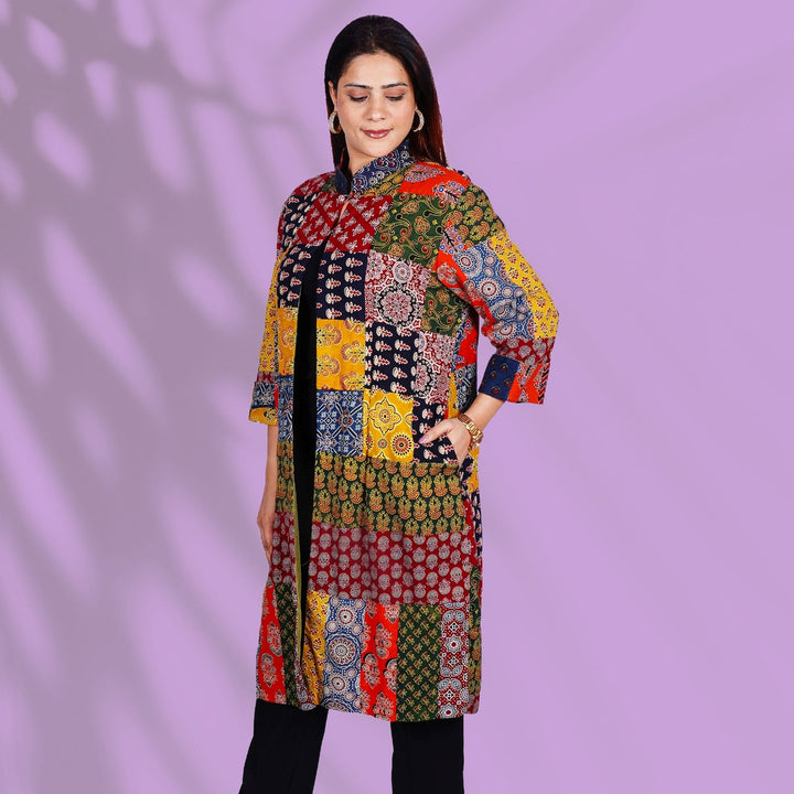 Multicolored Patch Jacket