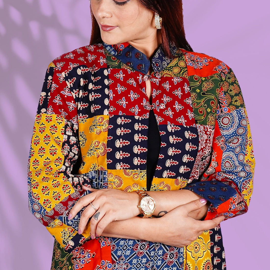 Multicolored Patch Jacket