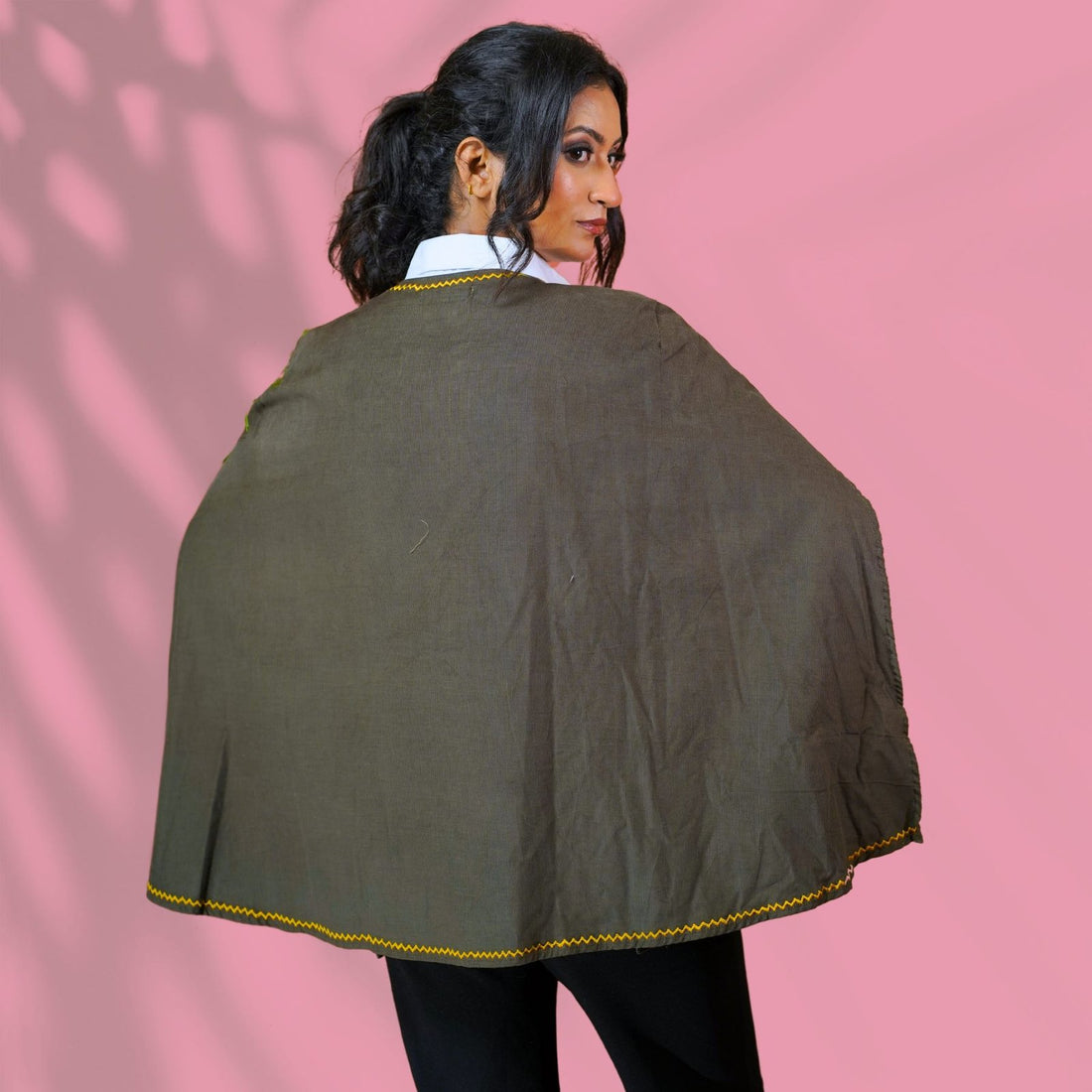 Corduroy Olive Cape