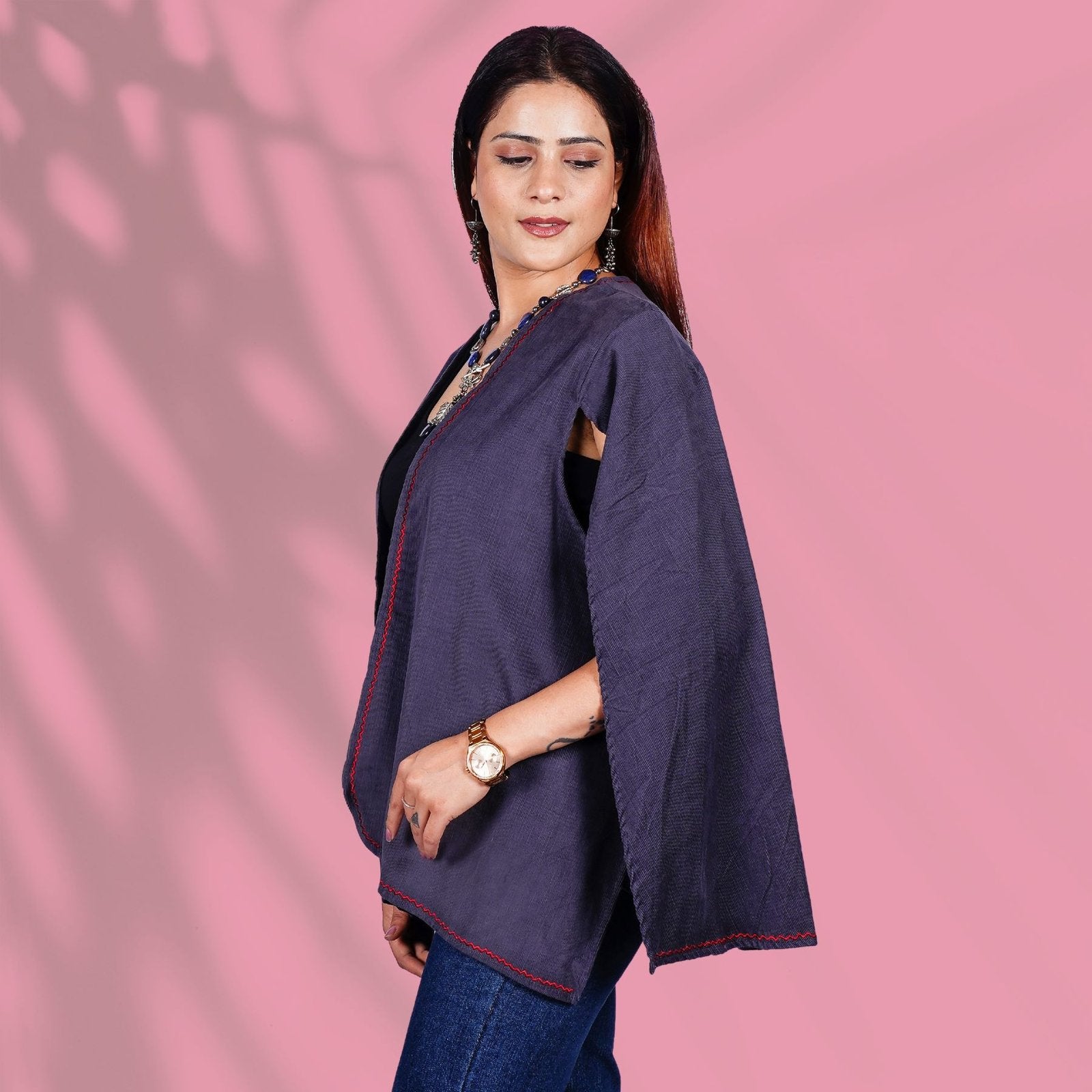 Corduroy Blue Cape