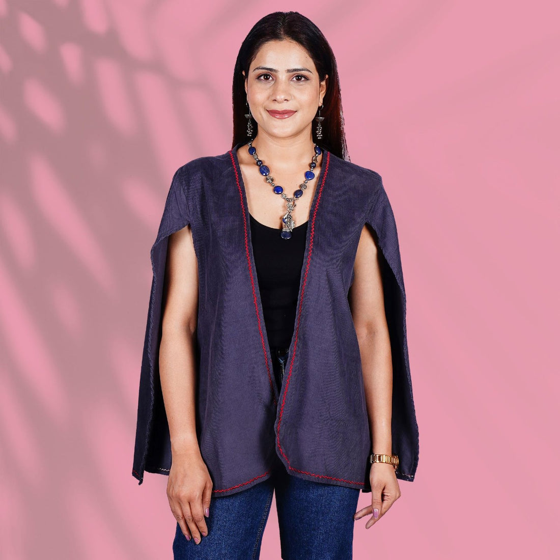 Corduroy Blue Cape