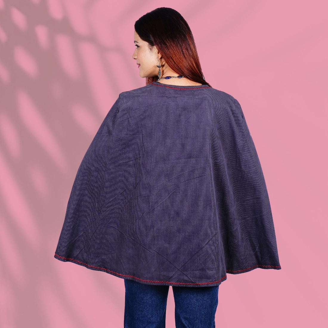 Corduroy Blue Cape