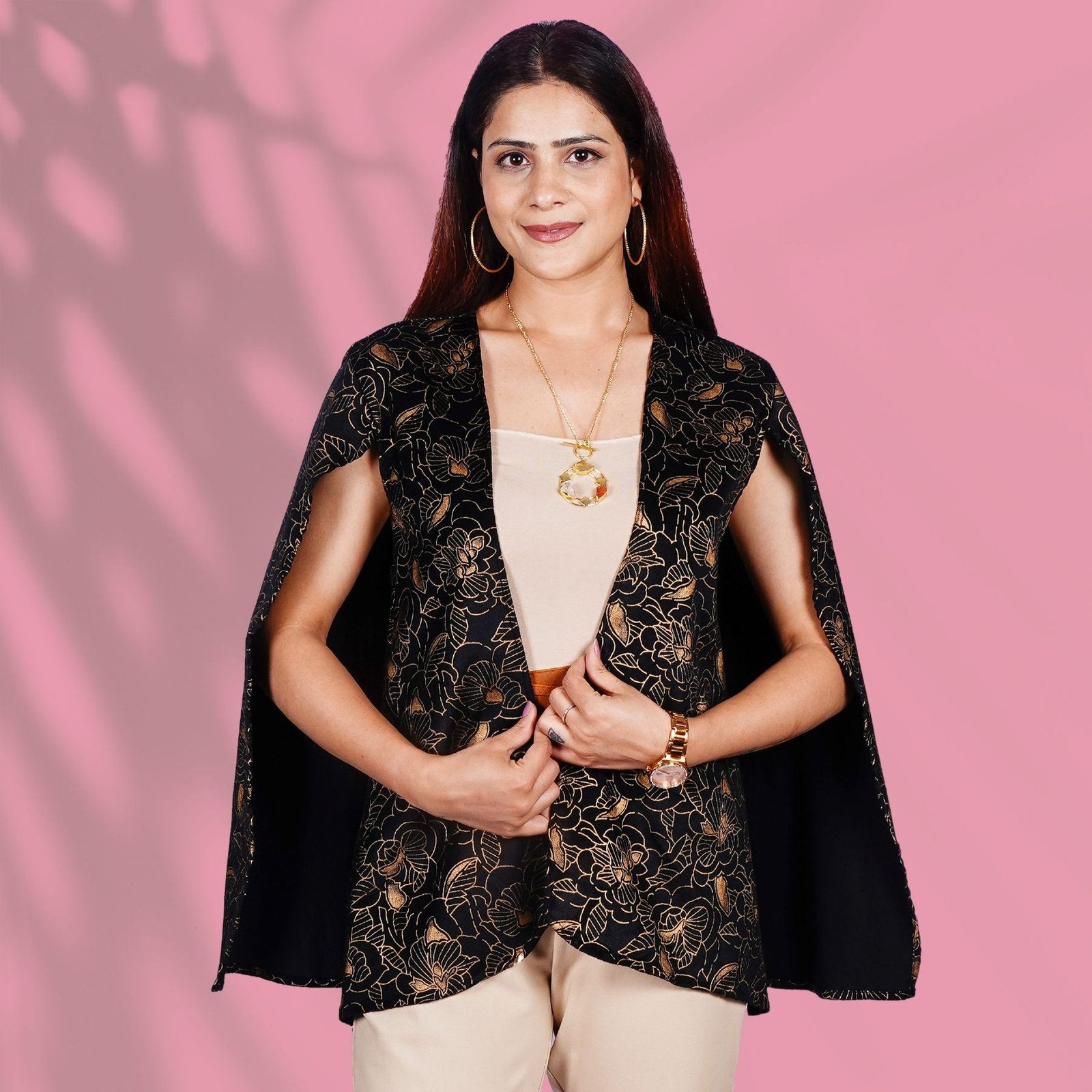 Black and Gold Cape