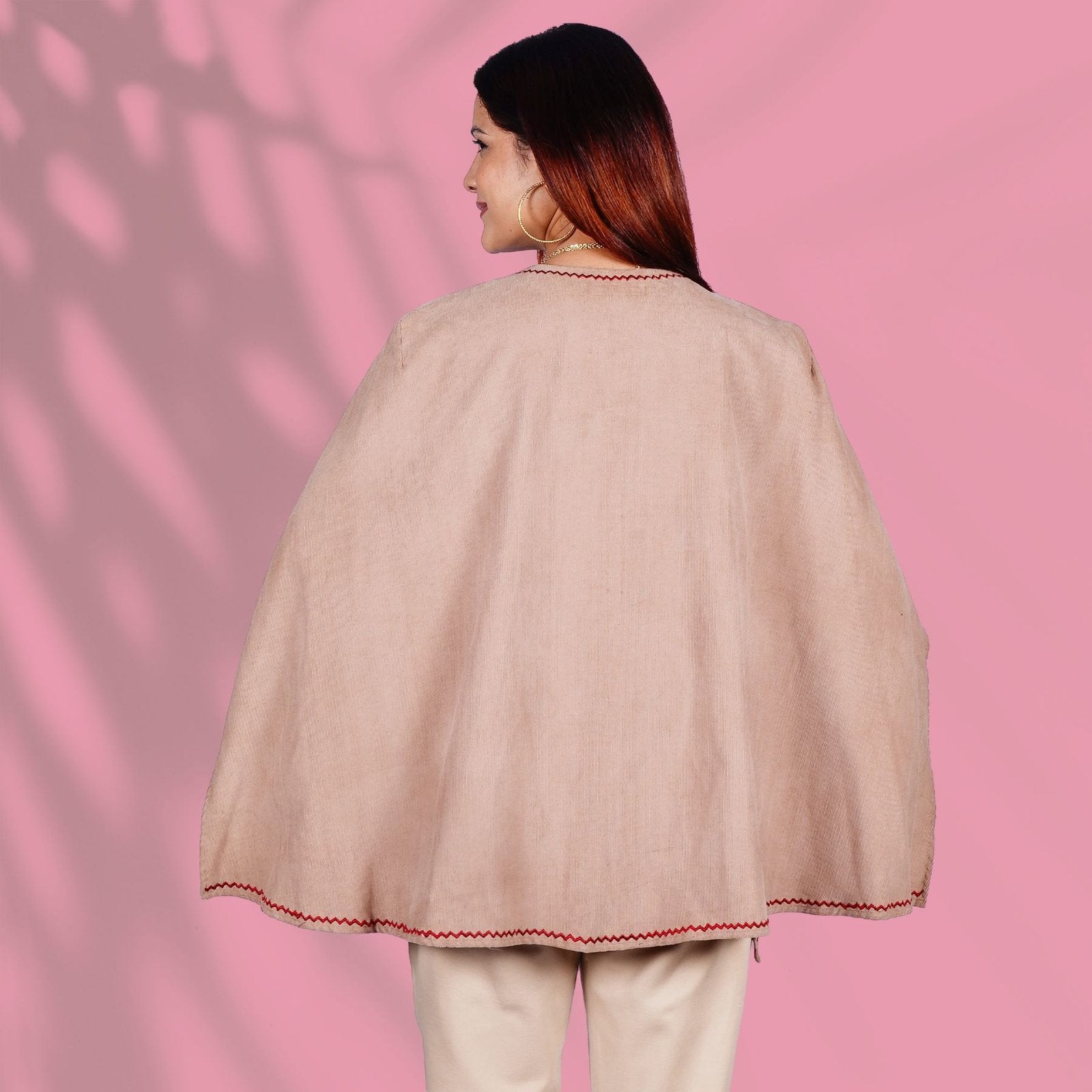Corduroy Beige Cape