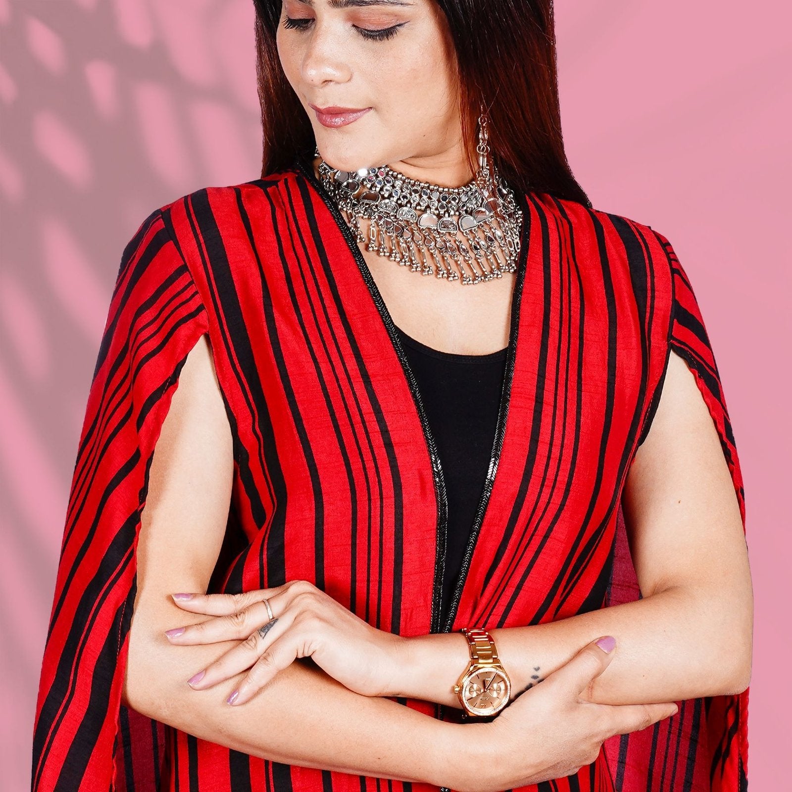 Red and Black Cape