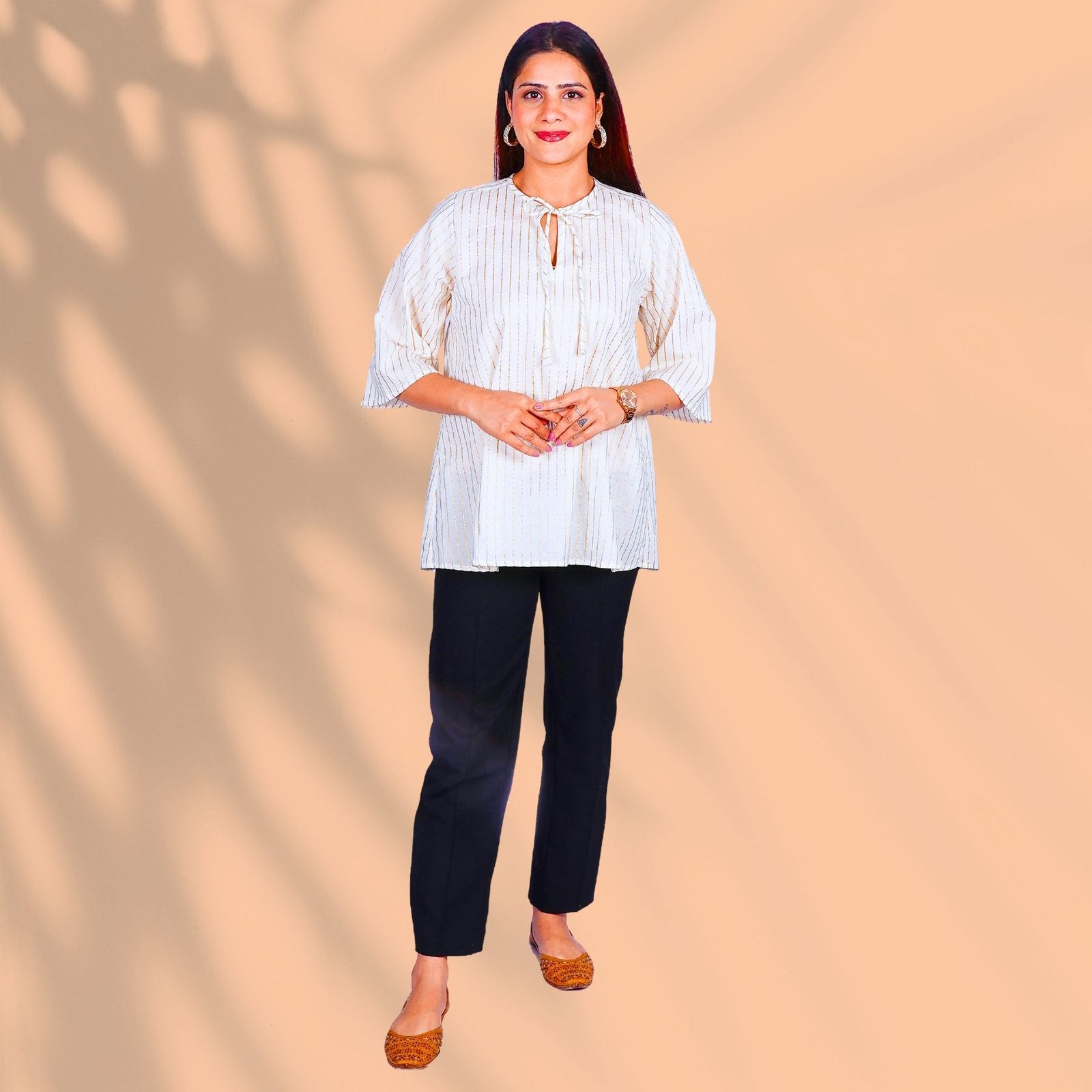 Cream Kurti