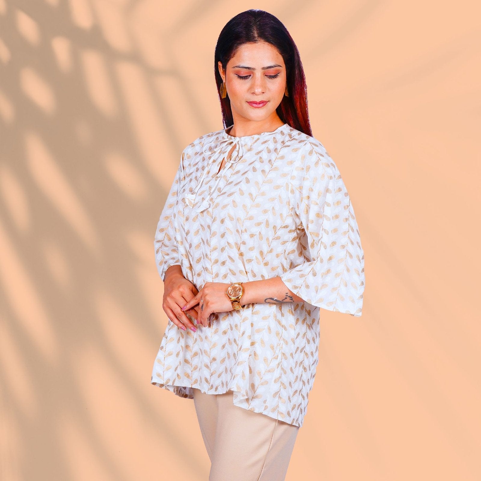 Cream Kurti
