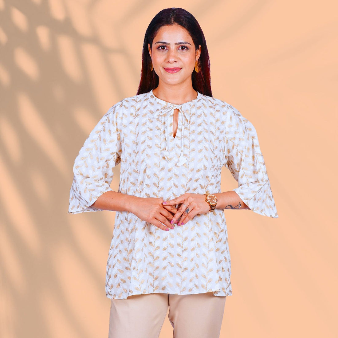 Cream Kurti
