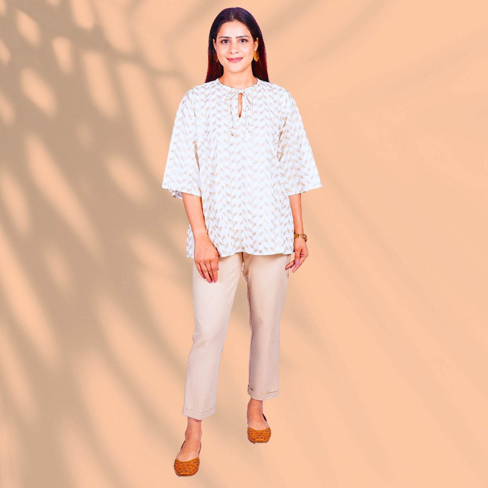 Cream Kurti