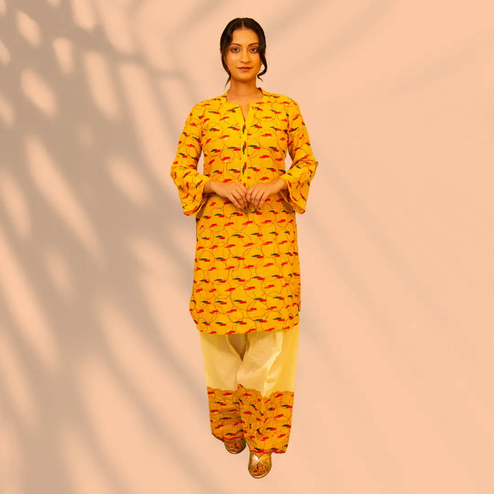 Yellow Cotton Co-ord Set