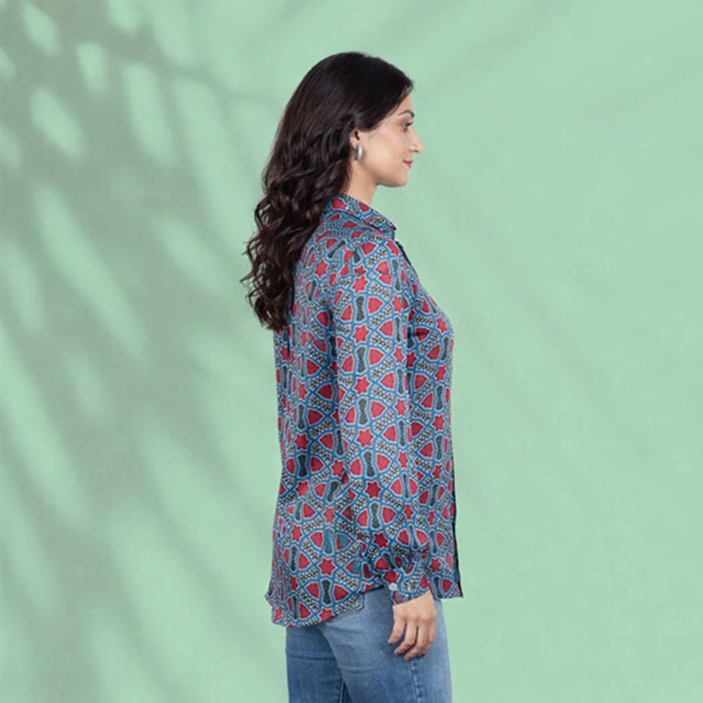 Modal Silk Blue Shirt