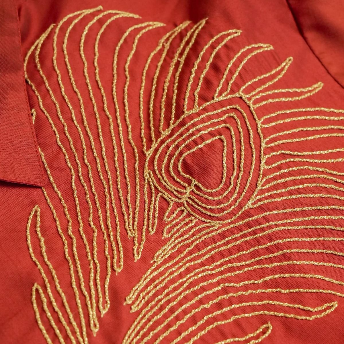 Rust Embroidered Shirt