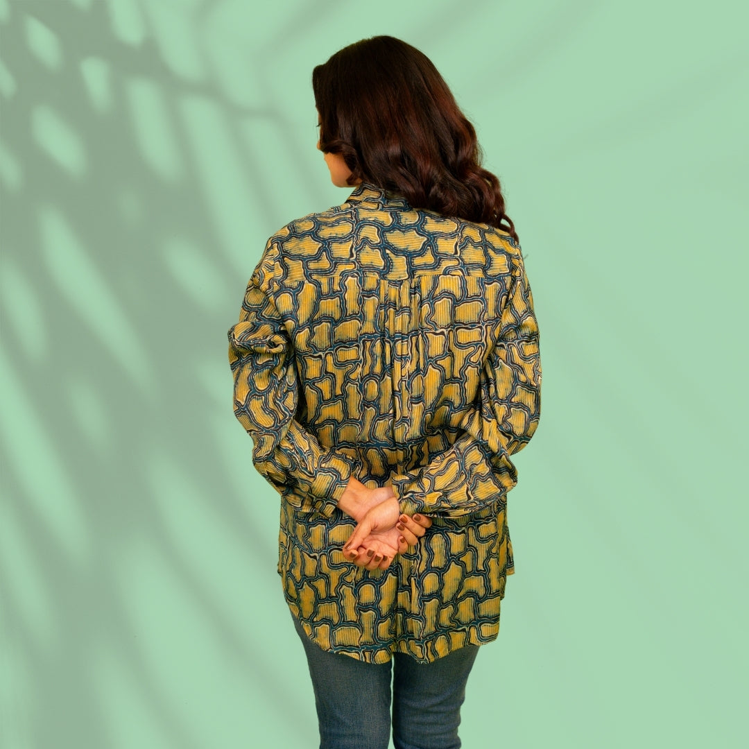 Green Modal Silk Shirt