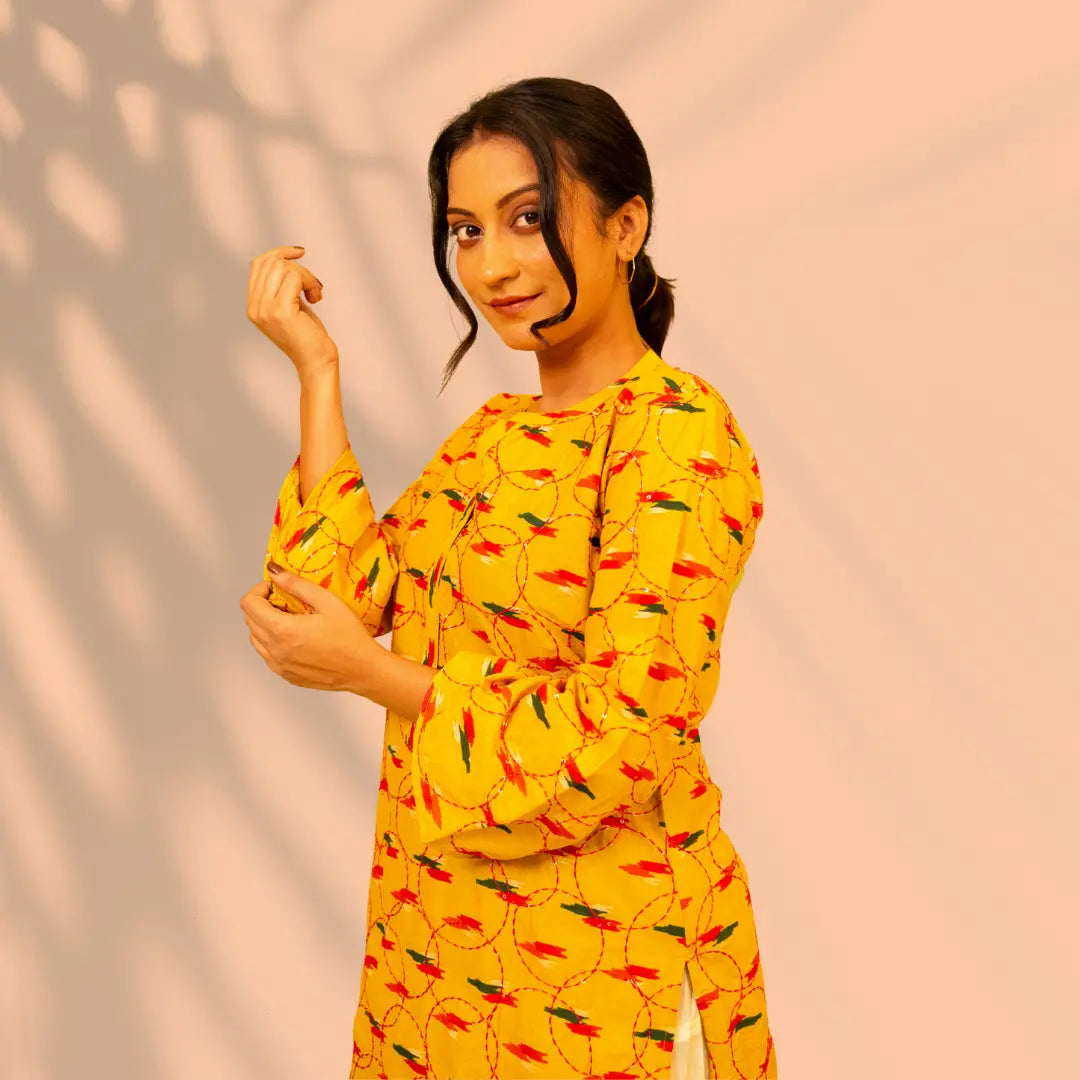 Yellow Cotton Co-ord Set