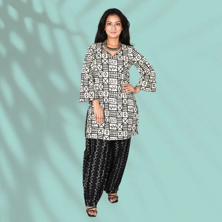 Black and White Co-ord Set
