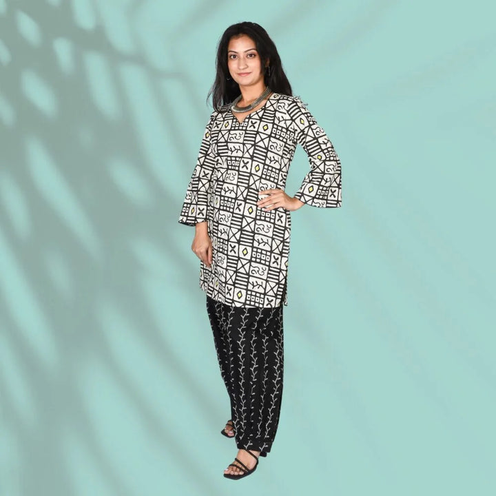 Black and White Co-ord Set