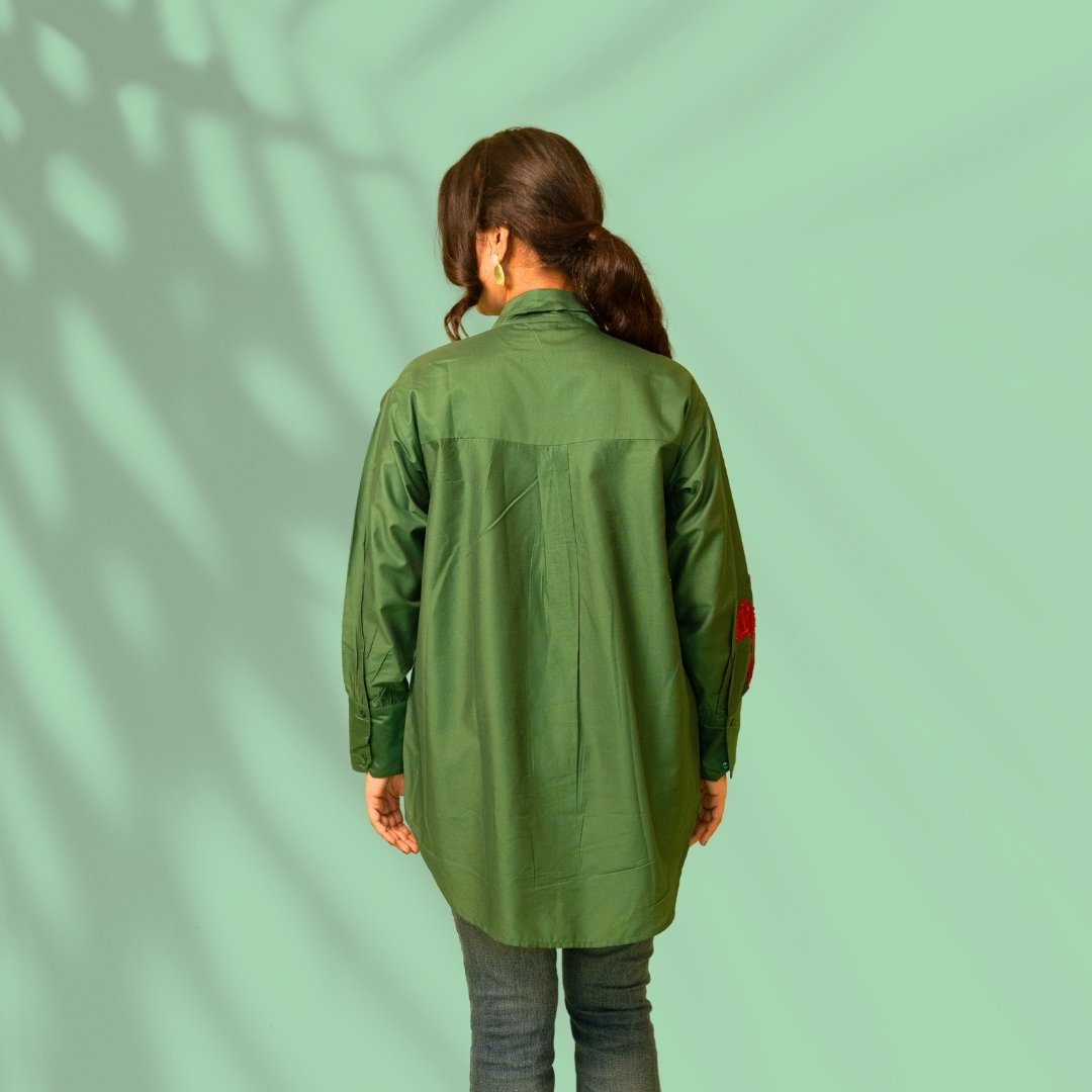 Green Embroidered Shirt