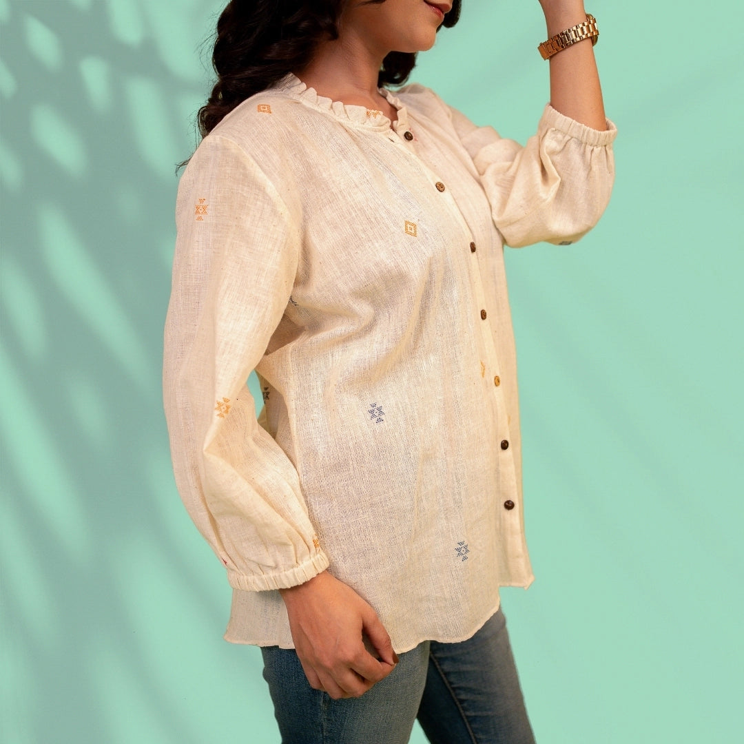 Beige Kala Cotton Shirt