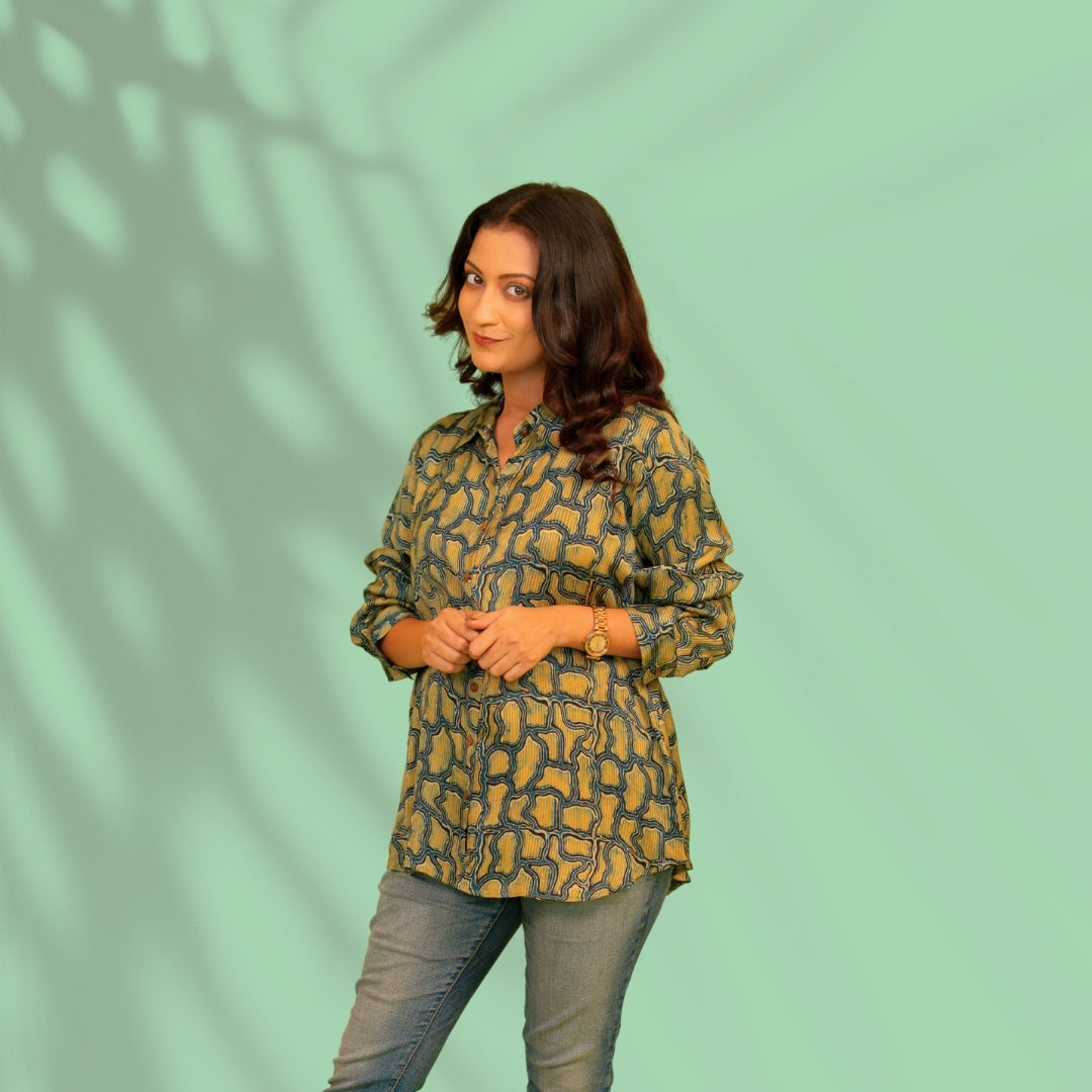 Green Modal Silk Shirt