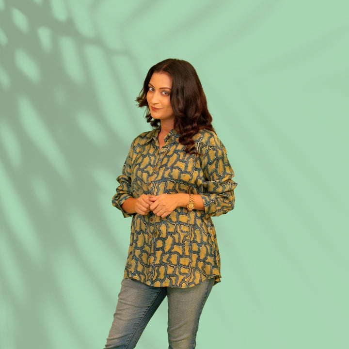 Green Modal Silk Shirt
