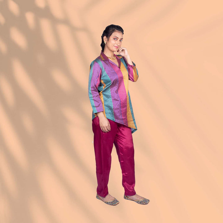 Multi Purple Pants