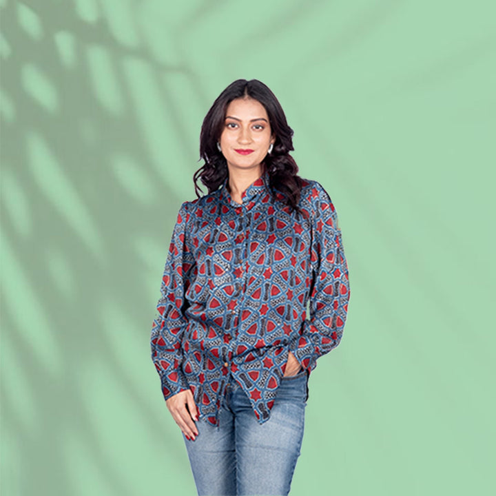 Modal Silk Blue Shirt 1