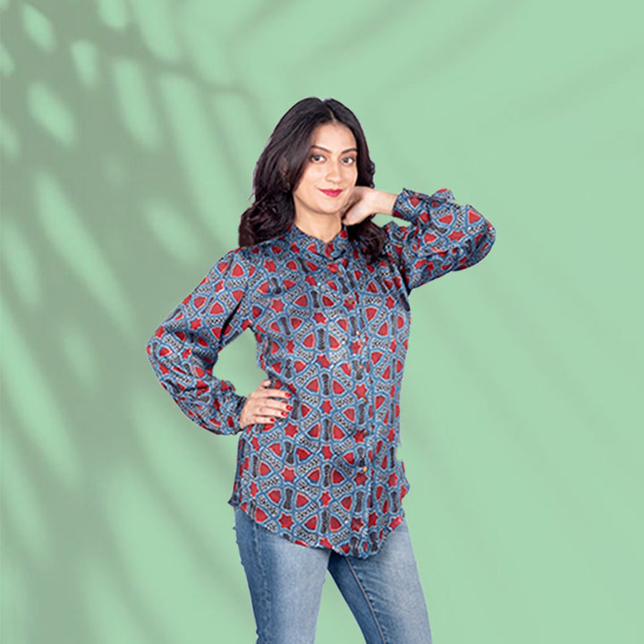 Modal Silk Blue Shirt