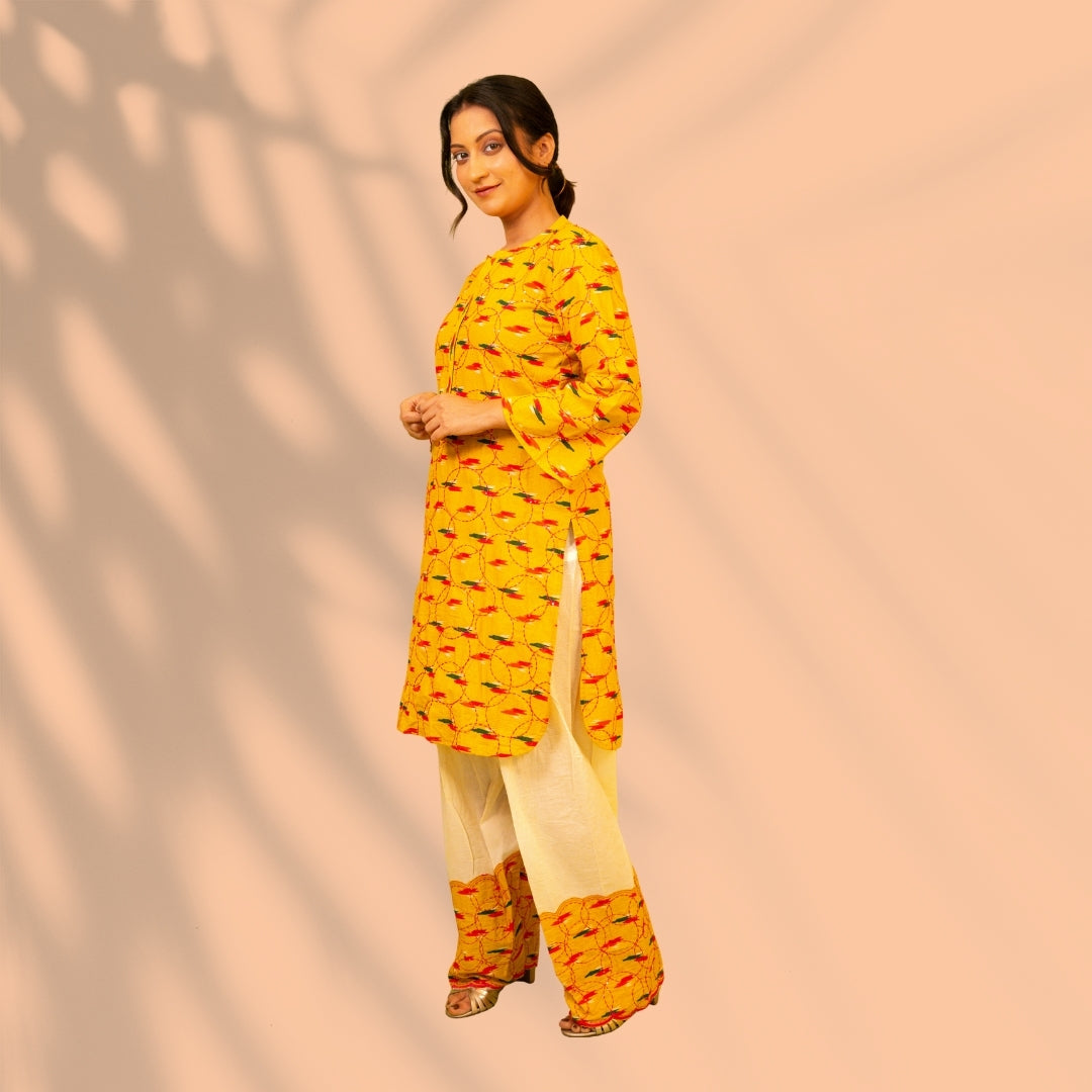 Yellow Cotton Co-ord Set