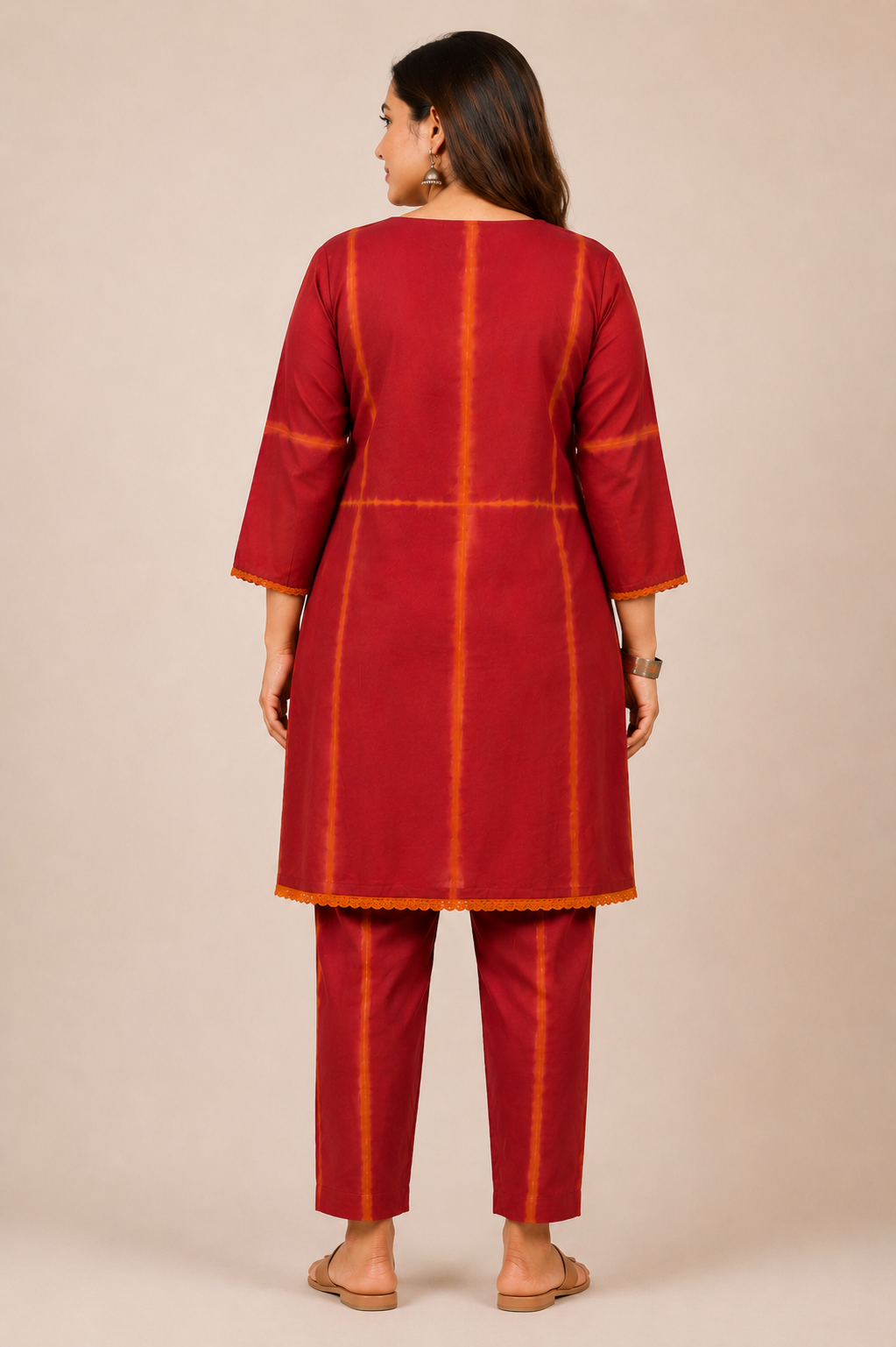 Red Shibori Coord