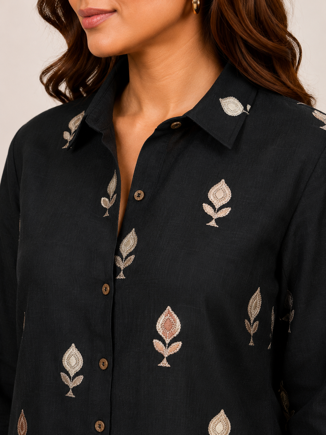 Black Sequin Shirt