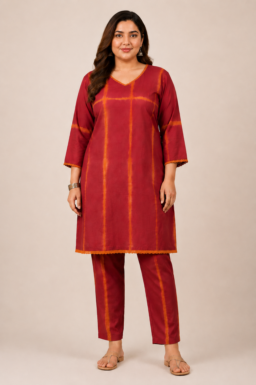 Red Shibori Coord