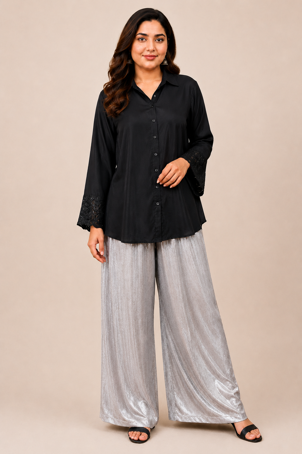Black Sequin Shirt