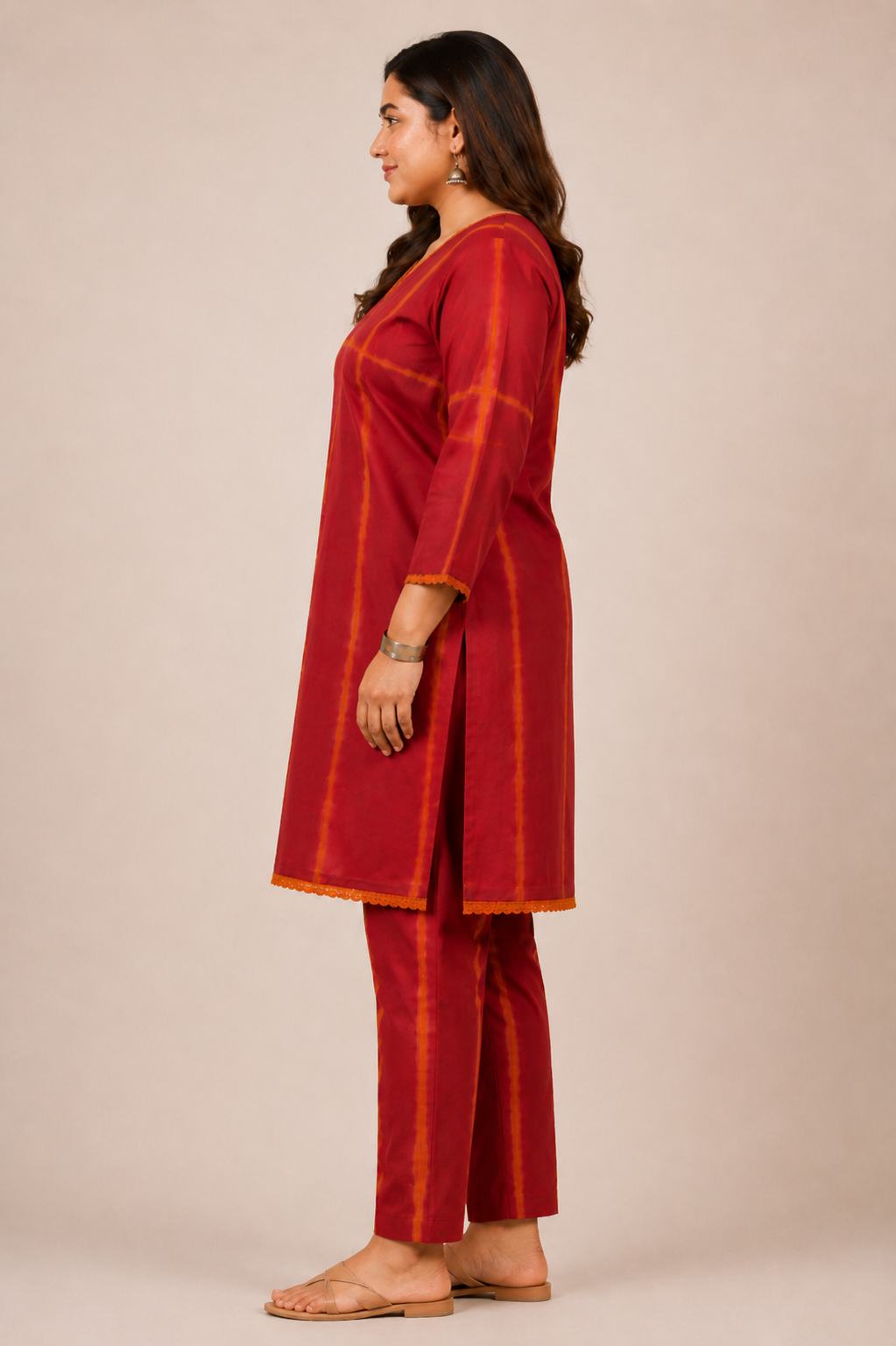 Red Shibori Coord