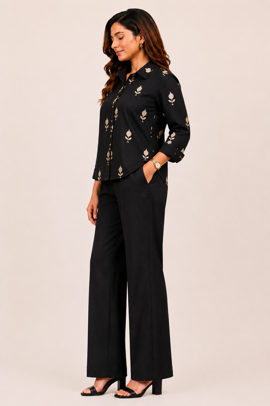 Black Sequin Shirt