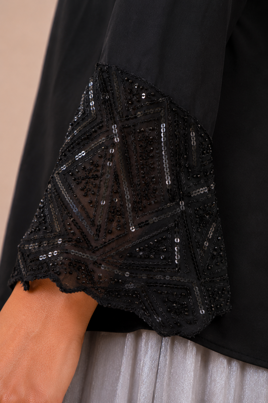 Black Sequin Shirt