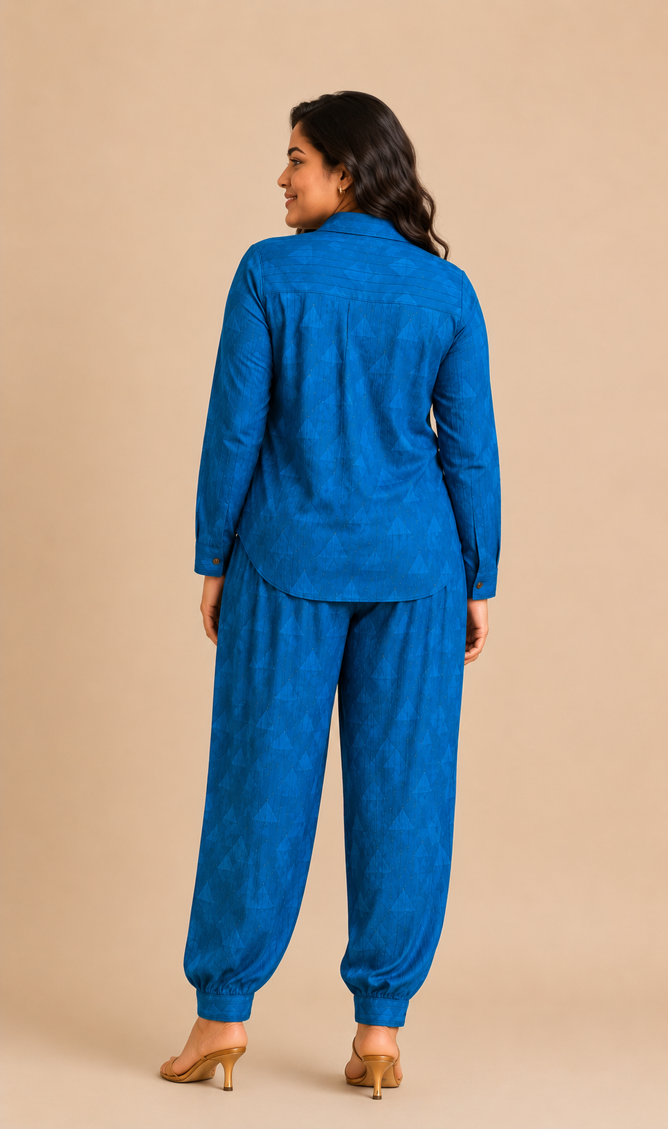 Blue Pintucks Coord