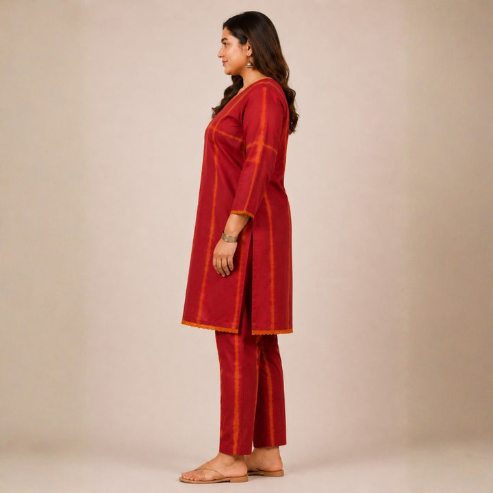 Red Shibori Coord