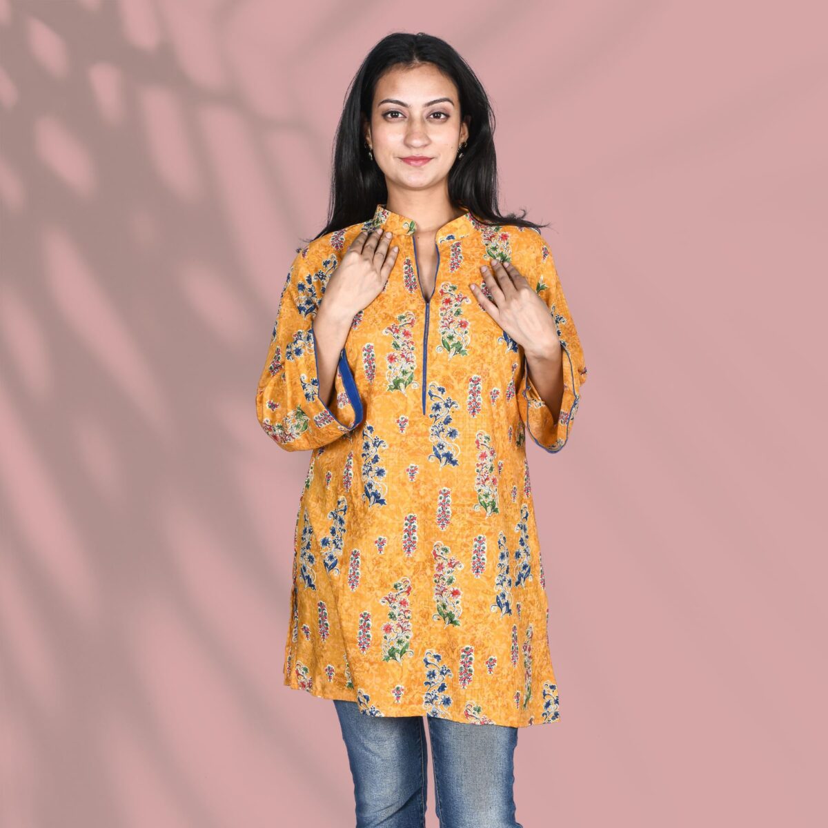 Mustard Short Kurti