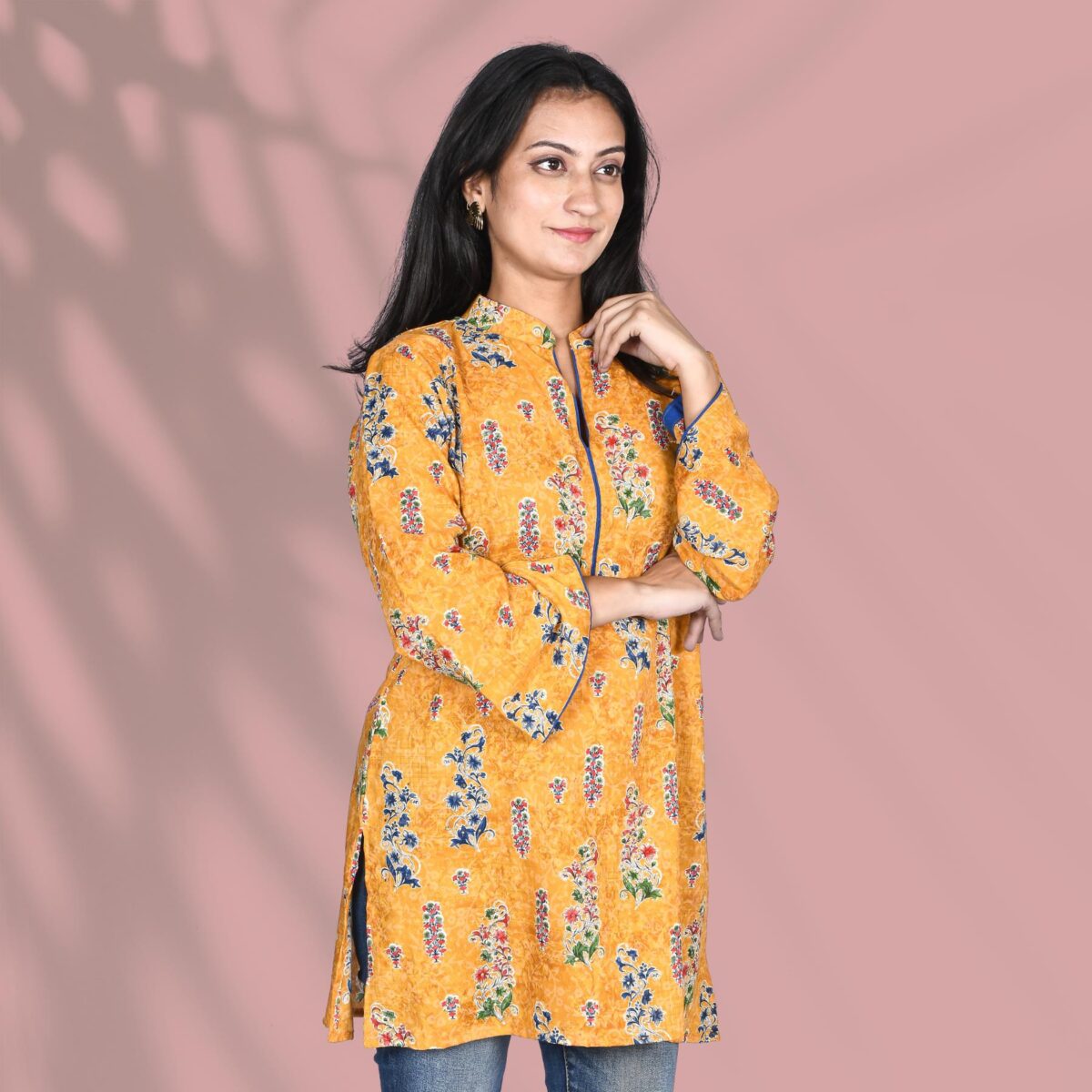 Mustard Short Kurti Right