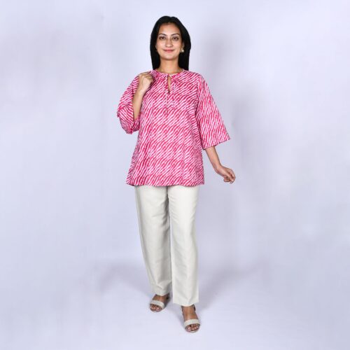 Pink short kurti